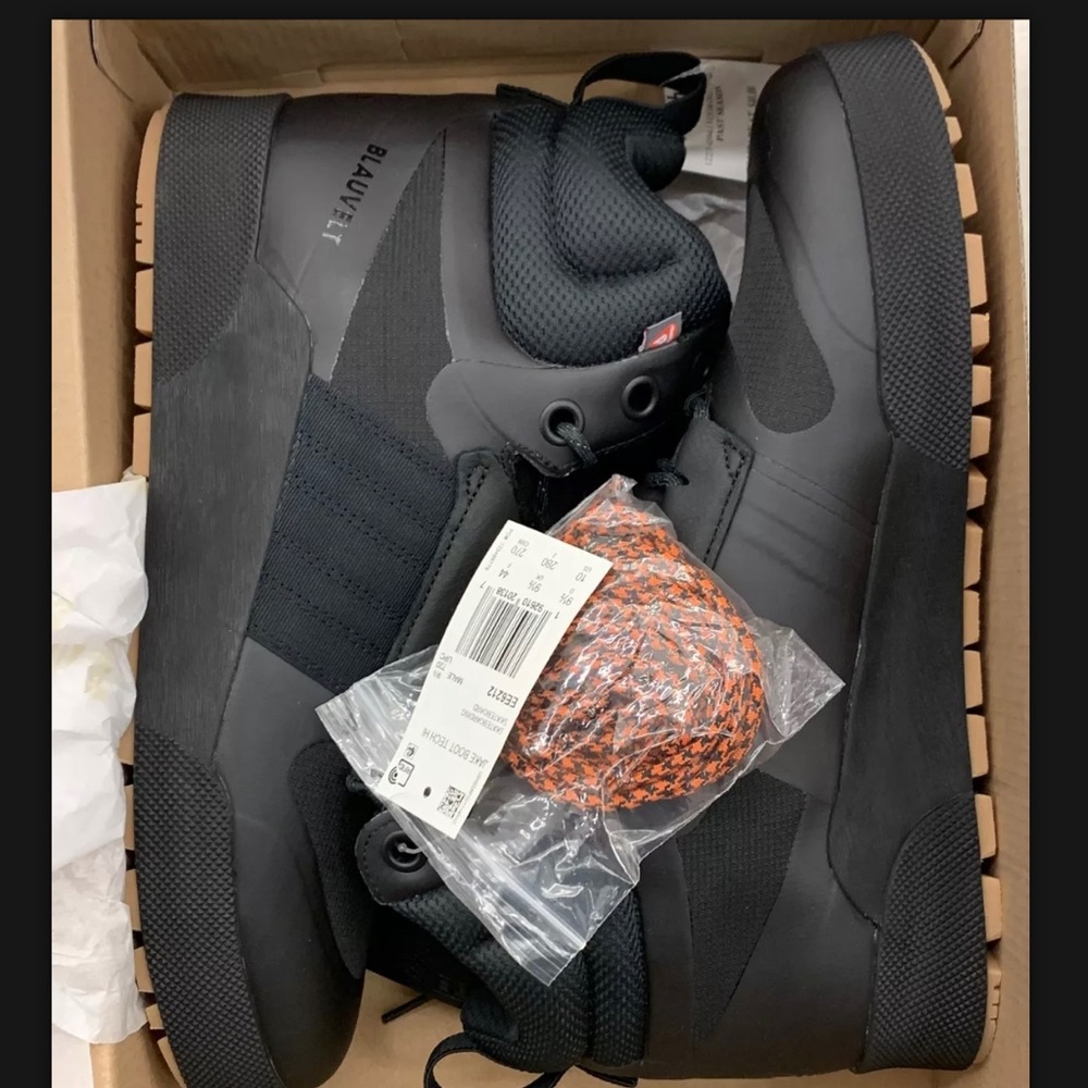 New Adidas Jake Tech Hi Boots Black Gum Sole